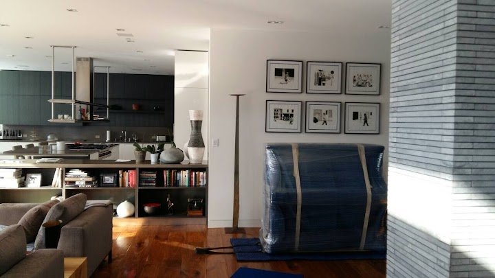 Shrink-wrapped furniture handled clean on a Vancouver move