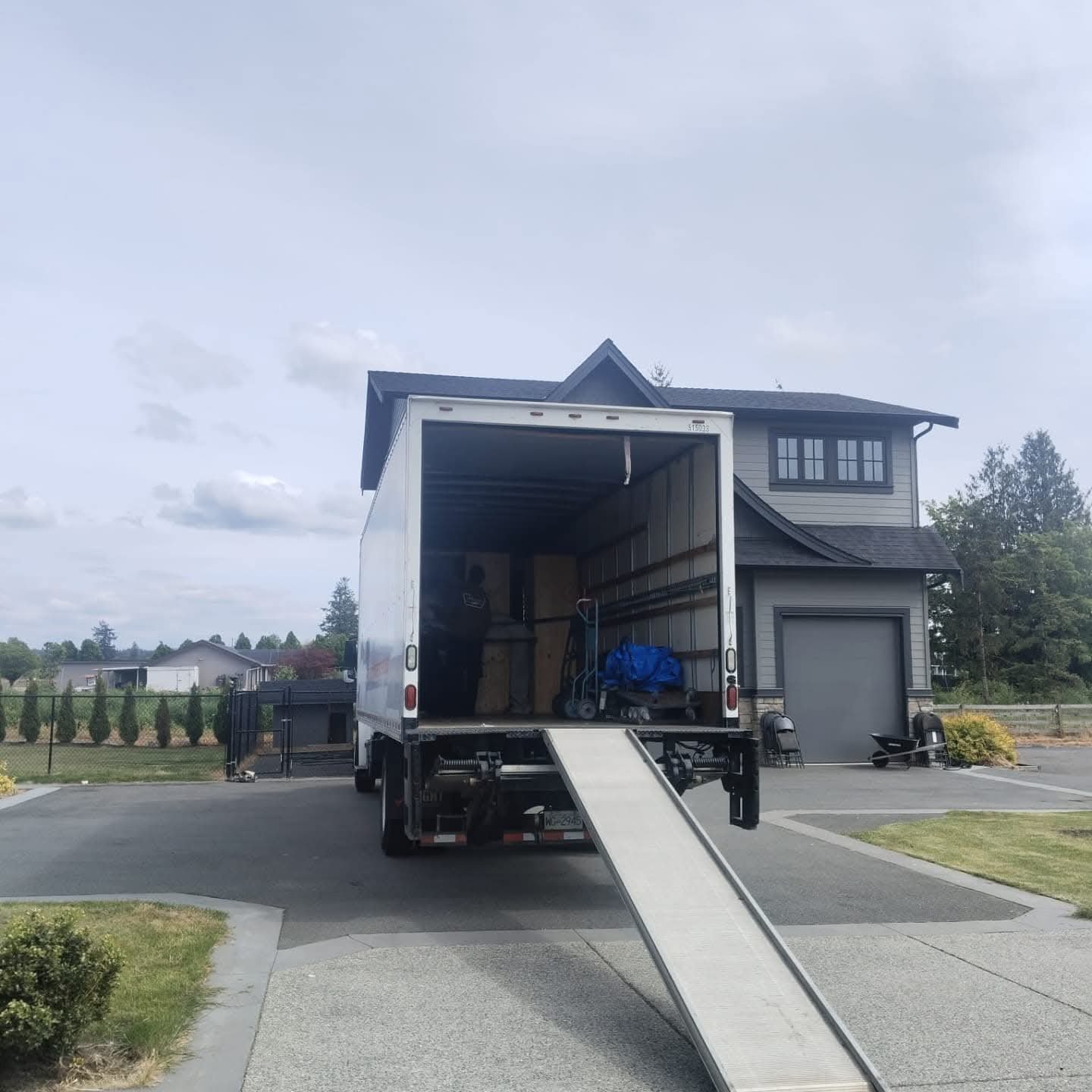 Always Best Moving Vancouver truck loaded at a Vancouver home for a long distance move