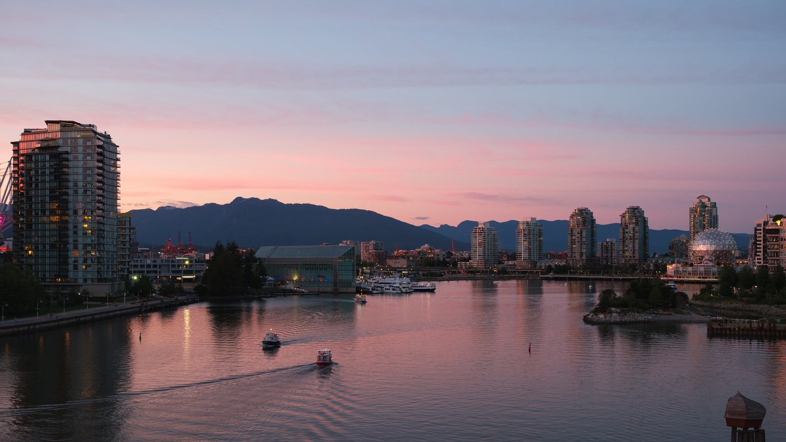 False Creek seawall in Fairview, Vancouver